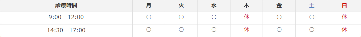 診療受付時間